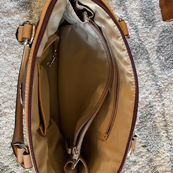 Giana Bernini Saffiano Dome Satchel Maroon - Picture 5 of 6